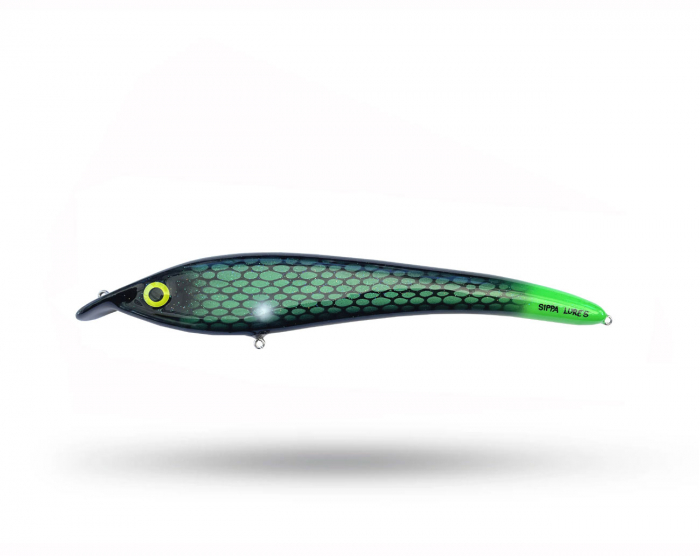 Sippa Lures V-Cranken V2 - Green Lantern i gruppen Fiskedrag / Gäddwobbler hos Örebro Fiske & Outdoor AB (Sippa VCrank V2 - GreenL)